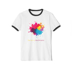 You Are A Masterpiece Unisex Cotton Ringer T-Shirt - Colorful Artistic Design