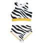 Sporty Zebra Print Bikini Set for Active Beach Days