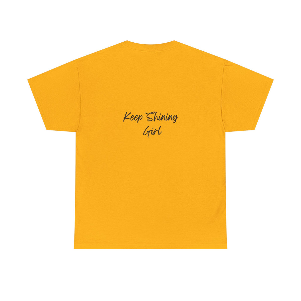 Keep Shining Girl T-Shirt | Pink Fashion Illustration, Inspirational Script