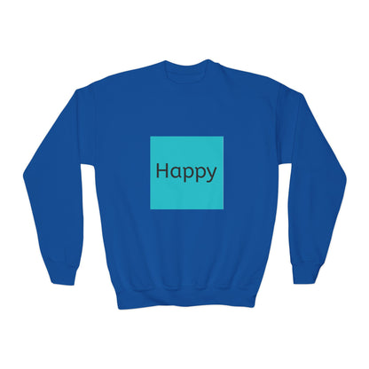 Happy Youth Crewneck Sweatshirt - Bright & Cheerful Comfort for Kids