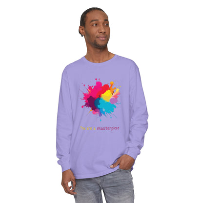 You Are A Masterpiece Long Sleeve T-Shirt - Colorful Art Tee for Creative Souls