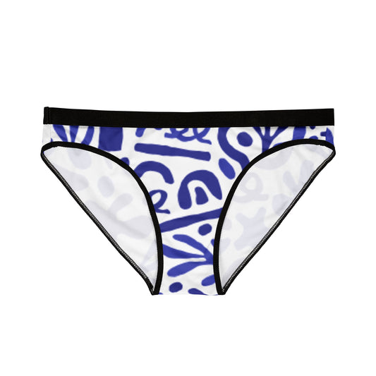 Stylish Women's Underwear - Bold Blue Abstract Design