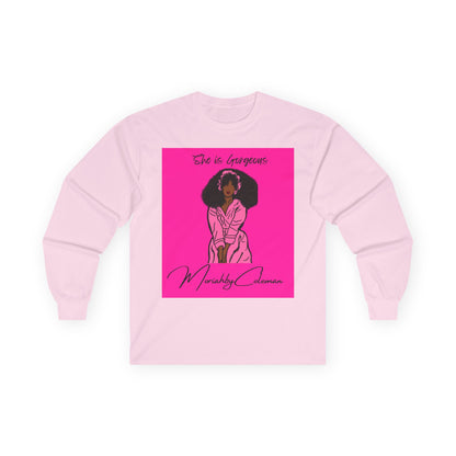She is Gorgeous Illustration Long Sleeve Tee | Black Woman Empowerment
