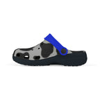 Stylish Kid's EVA Foam Clogs - Fun Cow Print with Blue Trim