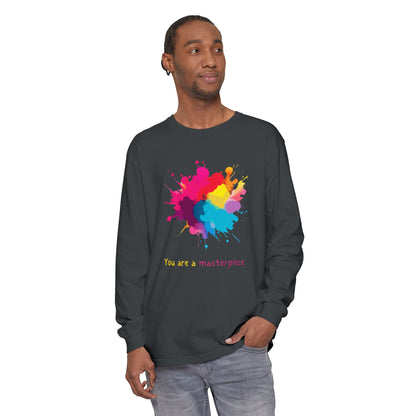 You Are A Masterpiece Long Sleeve T-Shirt - Colorful Art Tee for Creative Souls